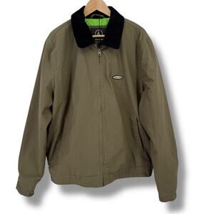 Volcom Voider Lined Jacket Men's Size XL Olive Green Corduroy Collar